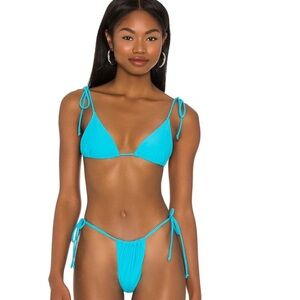 Superdown Turquoise Bikini Set